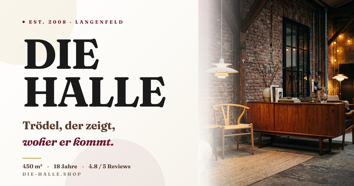 DIE HALLE — Trödel · Design · Retro Schätze
